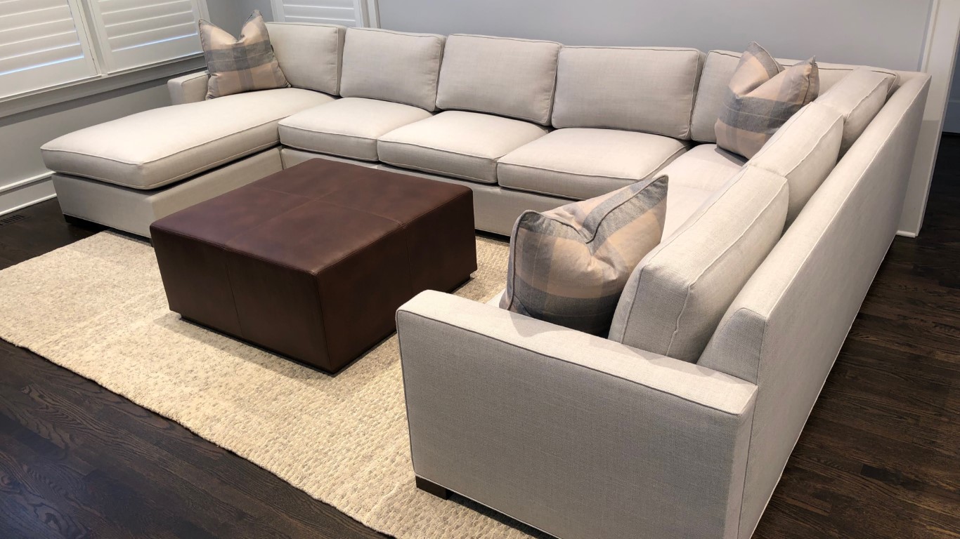 Custom Sectional Sofa & Ottoman