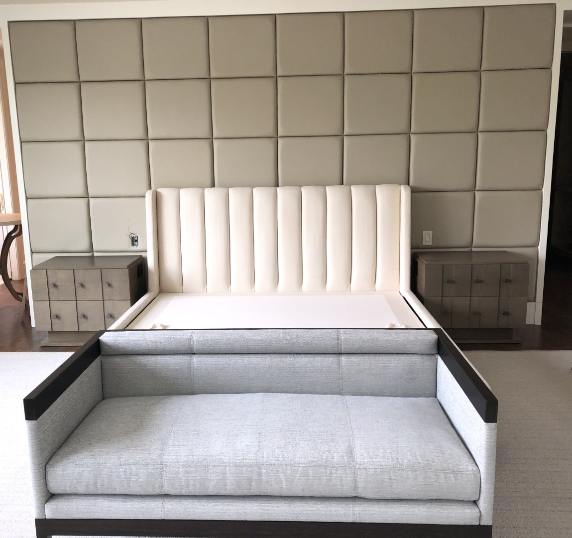 Custom Headboard Wall and Sofa Designed by Vincere Custom Headboard Wall and Sofa Designed by Vincere